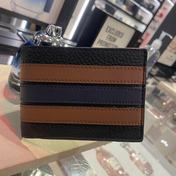 SLIM BILLFOLD WALLET WITH VARSITY STRIPE (COACH 3003) - Picture 1 of 8